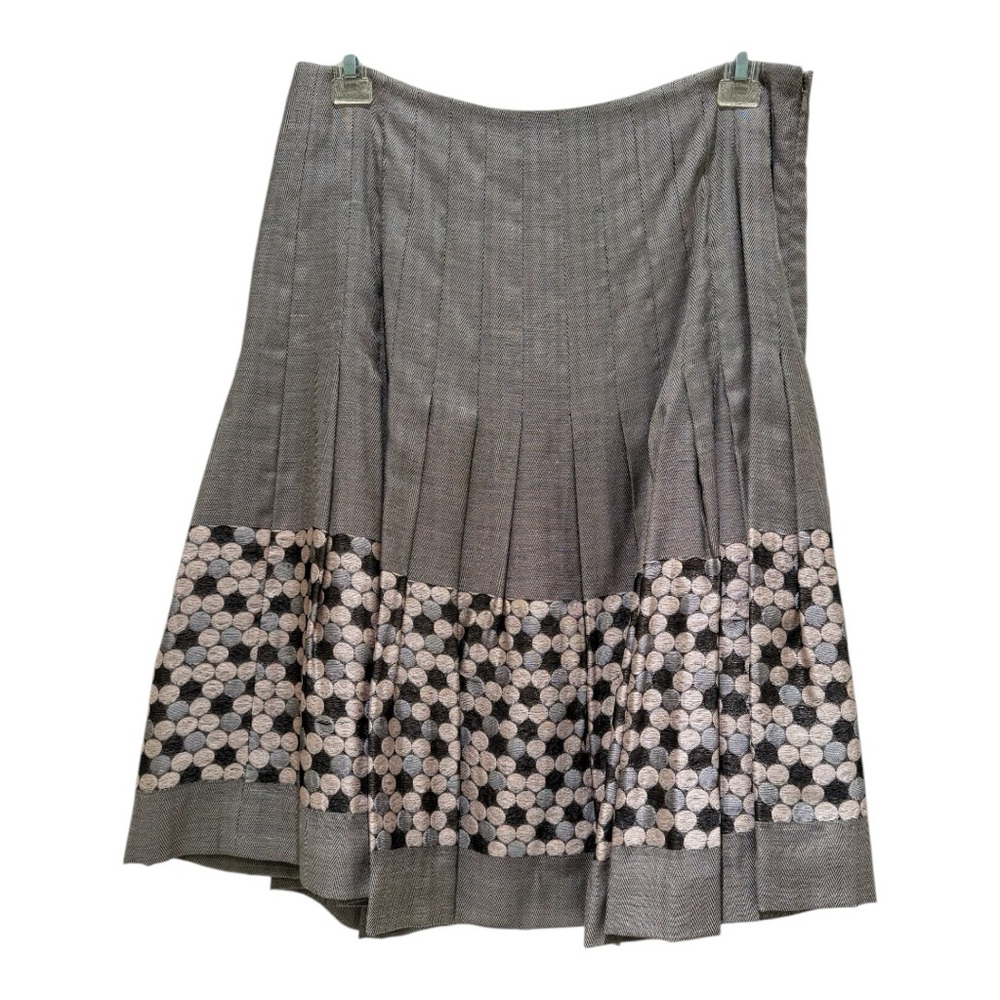 Badgley Mischka grey & beige A-line Skirt